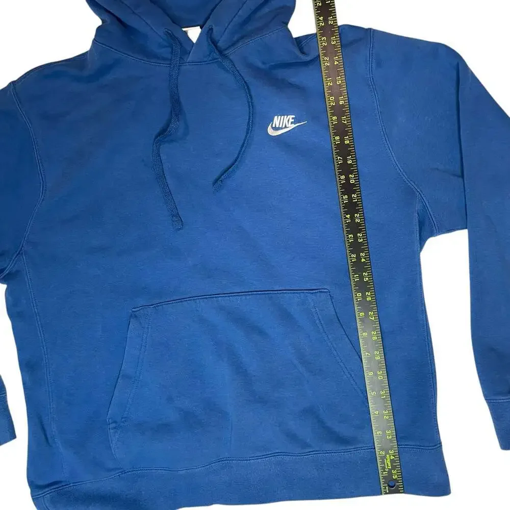 Nike Hoodie Mens Large Blue Pullover Swoosh Sweatshirt